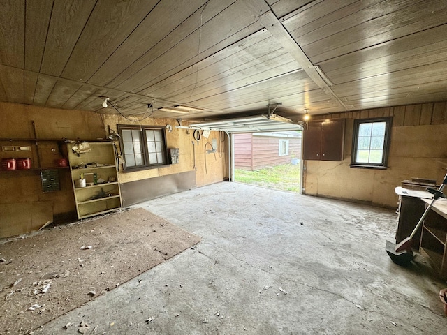 2833 S Horseshoe Trl, Grayling, MI 49738 - garage with wooden ceiling