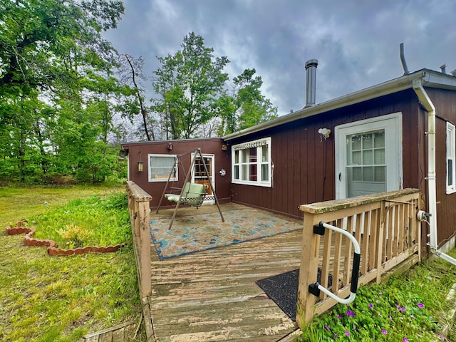 2833 S Horseshoe Trl, Grayling, MI 49738 - view of wooden terrace