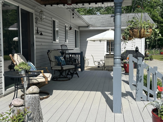 2131 Big Buck Dr, Lewiston, MI 49756 - view of deck