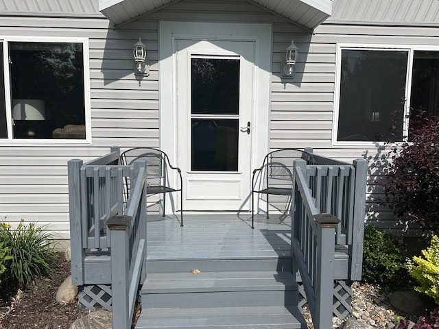 2131 Big Buck Dr, Lewiston, MI 49756 - view of wooden deck