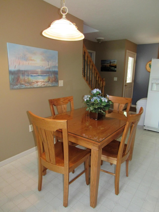 201 White Deer Trl, Prudenville, MI 48651 - dining room featuring stairway