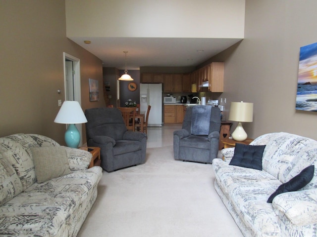 201 White Deer Trl, Prudenville, MI 48651 - living area with light carpet