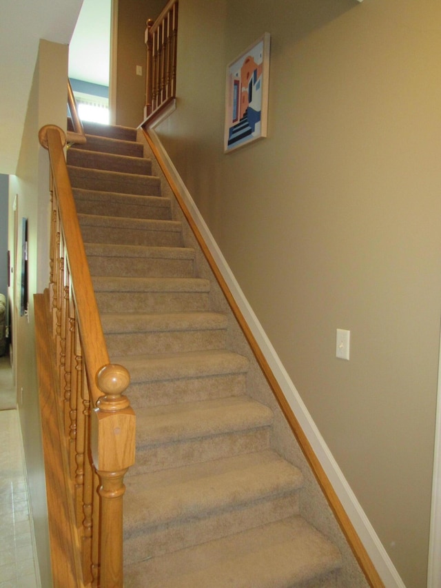 201 White Deer Trl, Prudenville, MI 48651 - stairs with baseboards