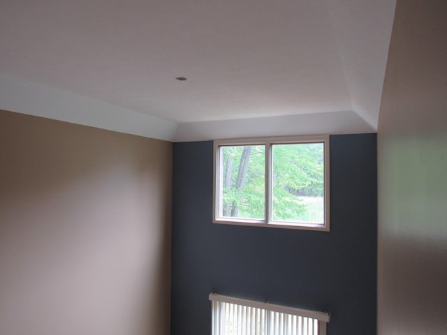 201 White Deer Trl, Prudenville, MI 48651 - spare room featuring vaulted ceiling