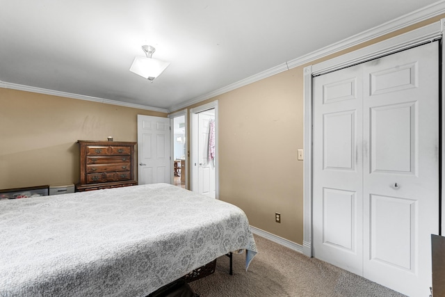 1655 Arrowhead Trl, West Branch, MI 48661 - carpeted bedroom with baseboards and ornamental molding