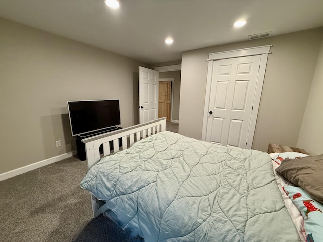 2176 Deepwoods Dr, Gaylord, MI 49735 - carpeted bedroom with baseboards and recessed lighting