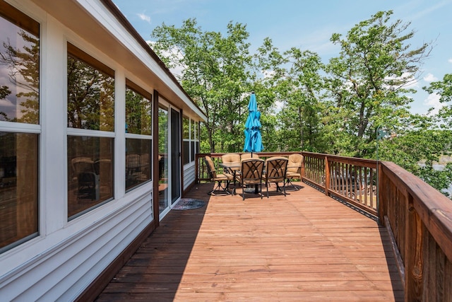 1960 Highbank Trl, Lewiston, MI 49756 - deck with outdoor dining area