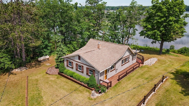 1960 Highbank Trl, Lewiston, MI 49756 - aerial view of property and surrounding area featuring a large body of water