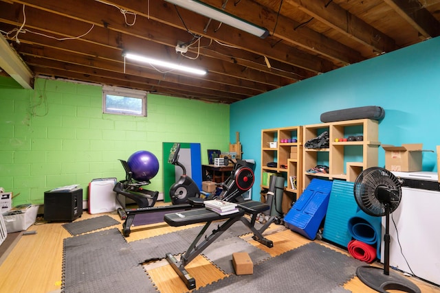 9660 Richardson Rd, Cheboygan, MI 49721 - workout room with wood finished floors