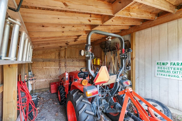 9660 Richardson Rd, Cheboygan, MI 49721 - garage with wood walls