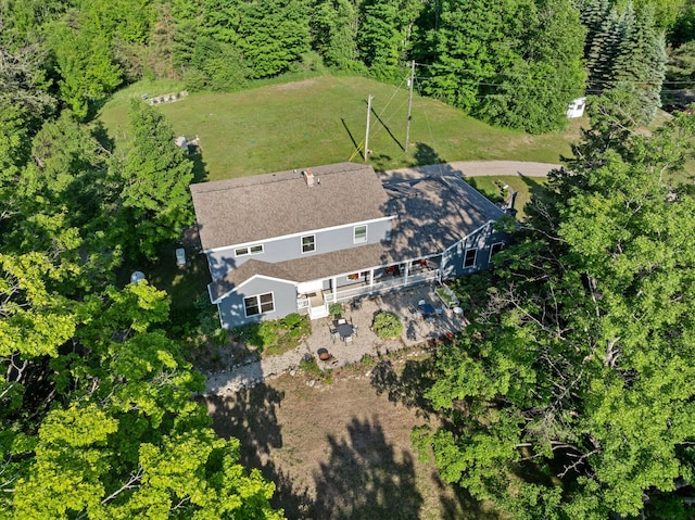 9660 Richardson Rd, Cheboygan, MI 49721 - view from above of property featuring a heavily wooded area