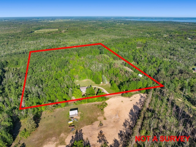 9660 Richardson Rd, Cheboygan, MI 49721 - view of property location with property boundaries highlighted