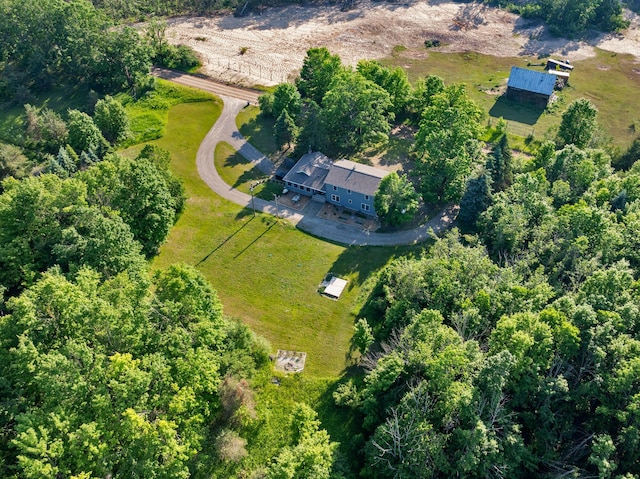 9660 Richardson Rd, Cheboygan, MI 49721 - aerial view of property and surrounding area with rural landscape
