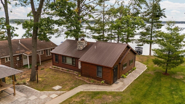 2061 Dreamers Ln, Lewiston, MI 49756 - aerial view of property and surrounding area with a large body of water