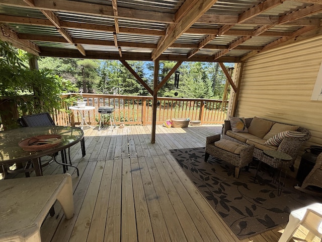 10604 Adams St, Ossineke, MI 49766 - deck featuring a grill