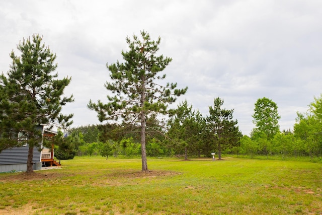 4696 Glacial Field Dr, Elmira, MI 49730 - view of green lawn with a wooded view