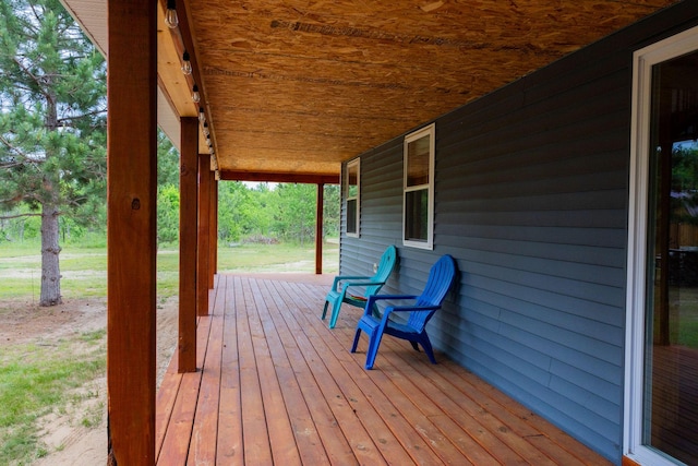 4696 Glacial Field Dr, Elmira, MI 49730 - view of wooden terrace