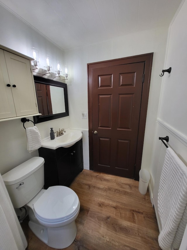 3628 Rau Rd, West Branch, MI 48661 - half bath with wood finished floors and vanity