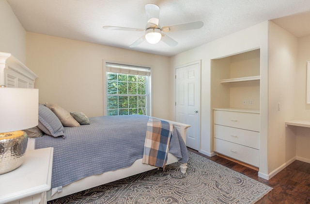 118 Frisco Dr, Houghton Lake, MI 48629 - bedroom with wood finished floors and a ceiling fan