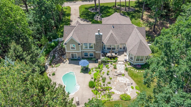 118 Frisco Dr, Houghton Lake, MI 48629 - view from above of property with a pool