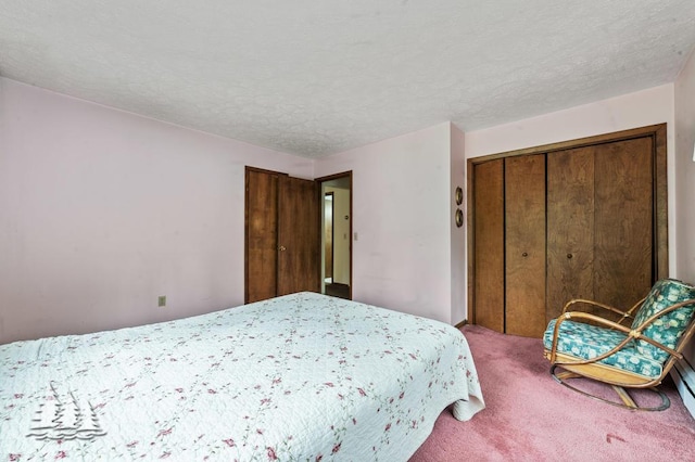 2801 Cobb Rd, Lewiston, MI 49756 - bedroom with carpet floors, a closet, and a textured ceiling
