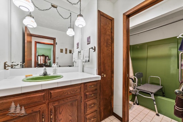 2801 Cobb Rd, Lewiston, MI 49756 - bathroom featuring vanity and tile patterned floors