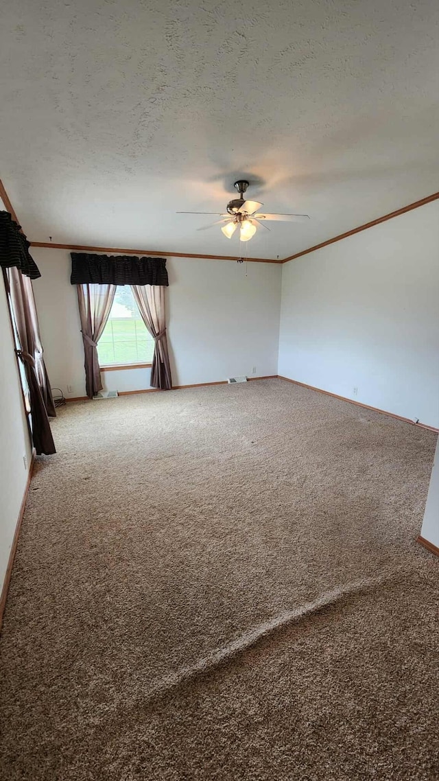 15135 M-32, Lachine, MI 49753 - carpeted empty room with ceiling fan and a textured ceiling