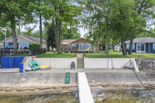 802 Houghton View Dr, Prudenville, MI 48651 - view of home's community with a water view