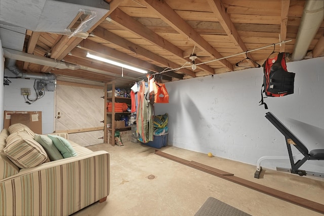 802 Houghton View Dr, Prudenville, MI 48651 - view of unfinished below grade area
