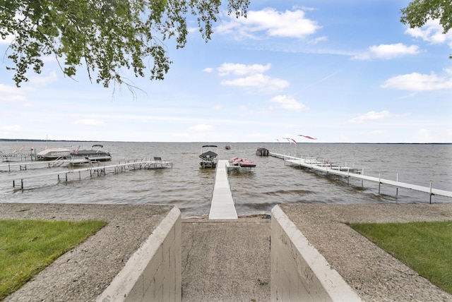 802 Houghton View Dr, Prudenville, MI 48651 - dock area featuring a water view