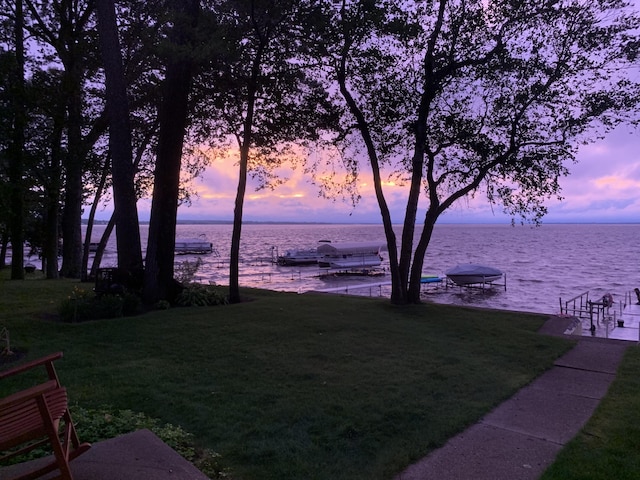 802 Houghton View Dr, Prudenville, MI 48651 - water view with a boat dock