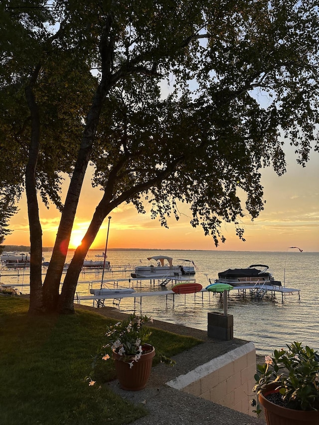 802 Houghton View Dr, Prudenville, MI 48651 - water view with a boat dock