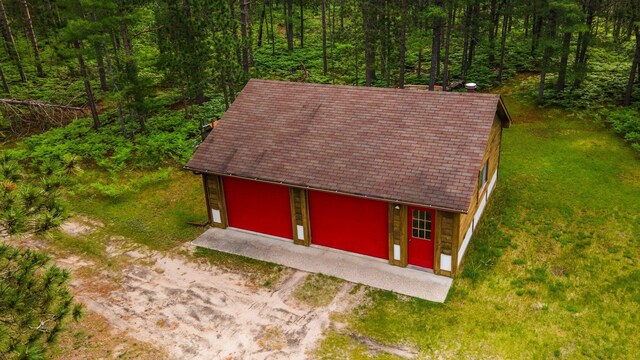 6612 Old Vanderbilt Rd, Vanderbilt, MI 49795 - view from above of property featuring a heavily wooded area