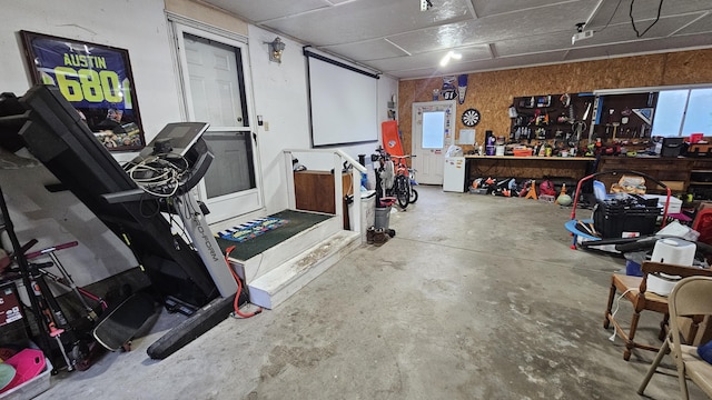 7717 Weiss Rd, Alpena, MI 49707 - garage featuring a workshop area