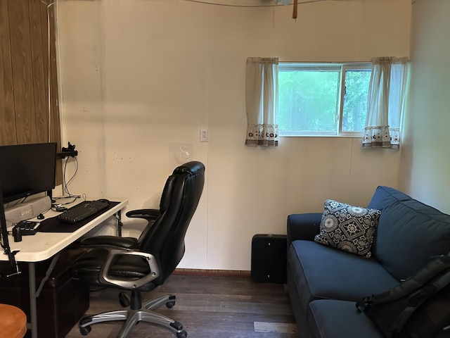 16831 Moores Landing Rd, Lachine, MI 49753 - office space with dark wood-type flooring and baseboards