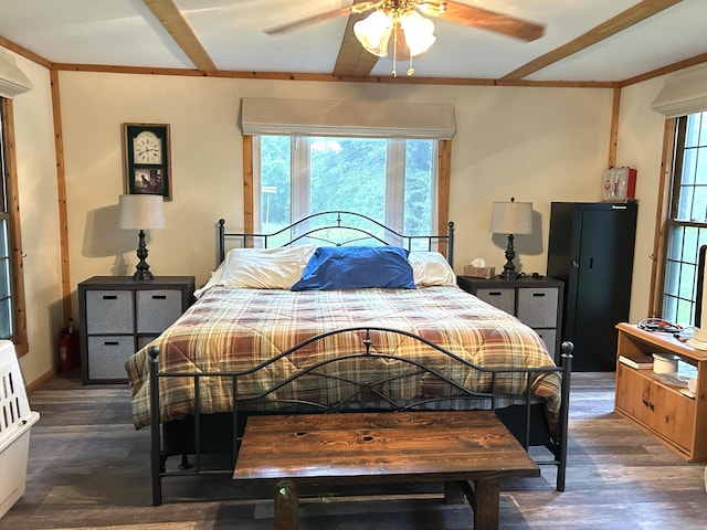 16831 Moores Landing Rd, Lachine, MI 49753 - bedroom featuring multiple windows and wood finished floors