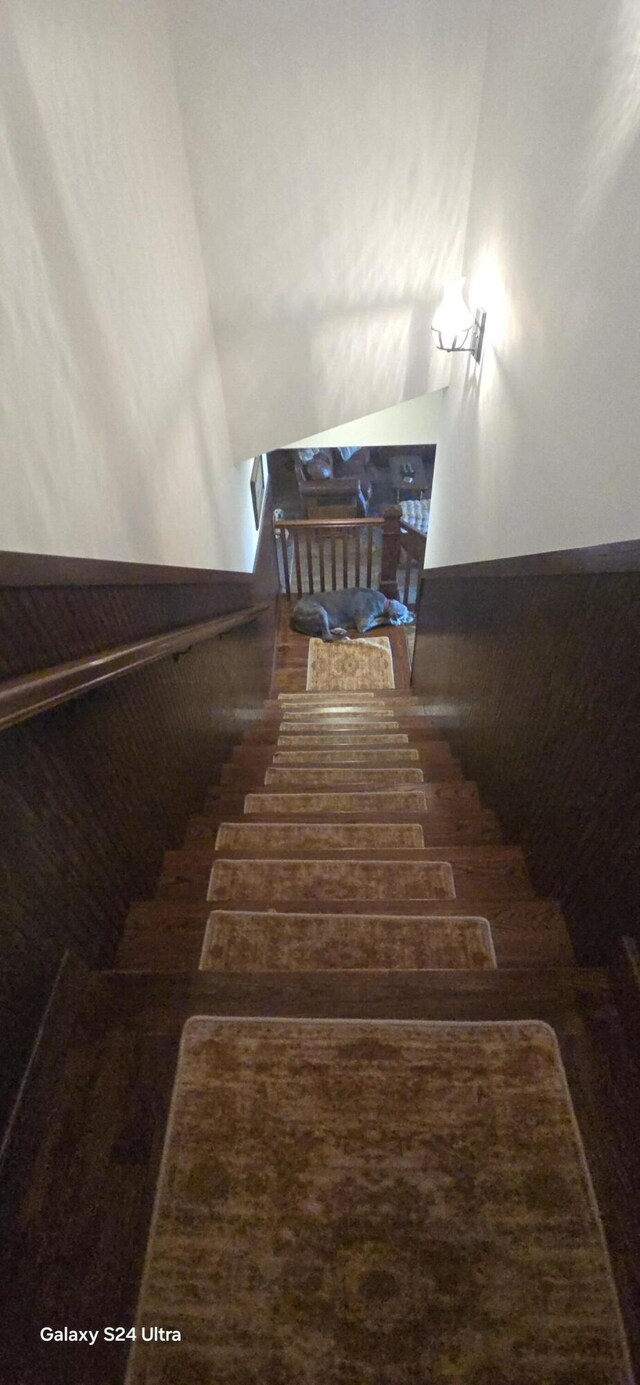 1161 Lagoon St, Lewiston, MI 49756 - staircase with wood finished floors