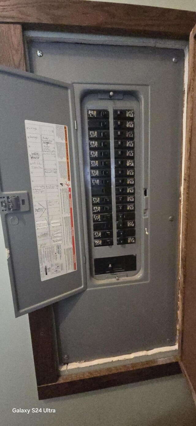 1161 Lagoon St, Lewiston, MI 49756 - utility room featuring electric panel