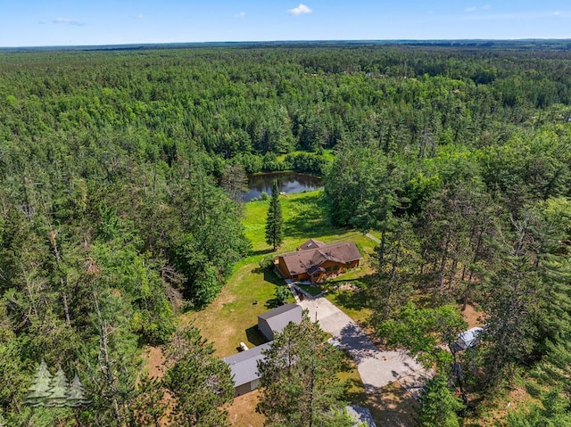 881 N Red Oak Rd, Lewiston, MI 49756 - drone / aerial view of a forest and a nearby body of water