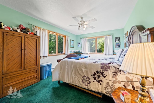 881 N Red Oak Rd, Lewiston, MI 49756 - carpeted bedroom with a ceiling fan