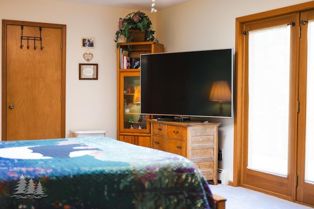 881 N Red Oak Rd, Lewiston, MI 49756 - bedroom featuring light carpet