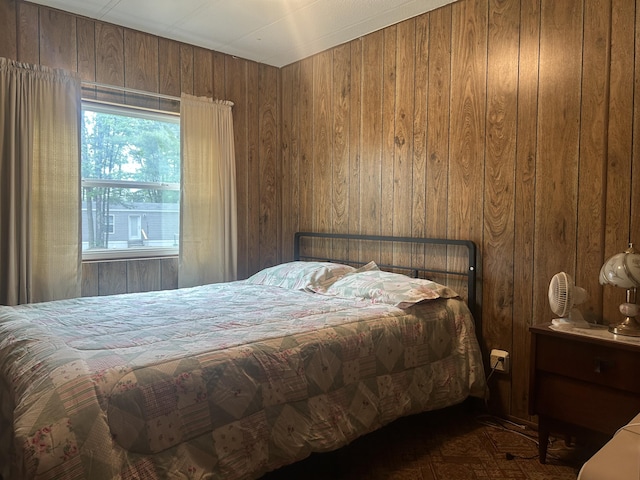 15939 Hiawatha Trl, Atlanta, MI 49709 - bedroom with wood walls