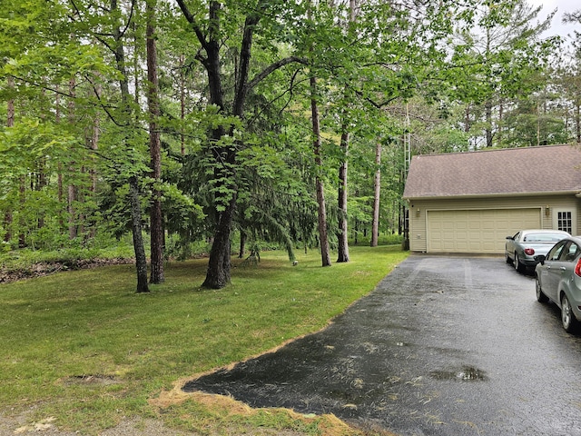 14911 Kings Ln, Ocqueoc, MI 49759 - view of grassy yard featuring asphalt driveway