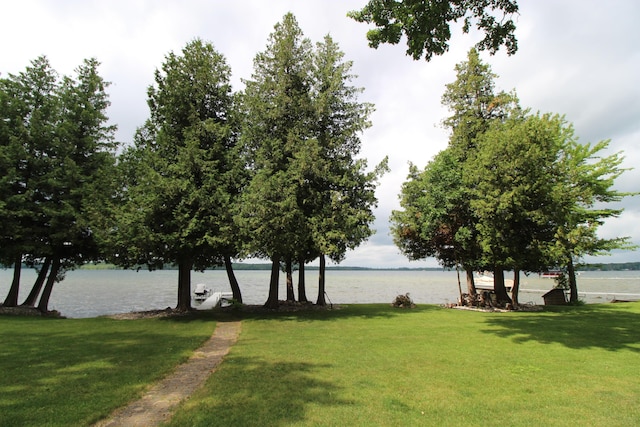 2150 Danish Landing Rd, Grayling, MI 49738 - view of home's community featuring a lawn and a water view