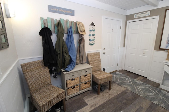 2150 Danish Landing Rd, Grayling, MI 49738 - mudroom with wood finished floors and wainscoting