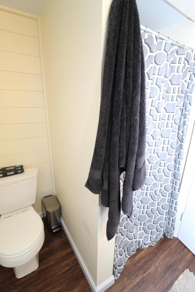 2150 Danish Landing Rd, Grayling, MI 49738 - bathroom with wood finished floors and toilet