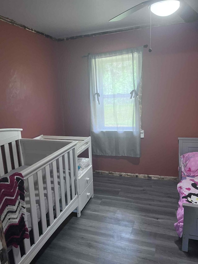 4130 Werth Rd, Alpena, MI 49707 - bedroom featuring wood finished floors and a ceiling fan