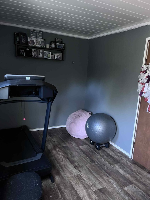 4130 Werth Rd, Alpena, MI 49707 - exercise area featuring wood finished floors