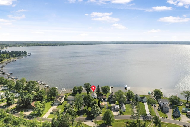 12328 W Shore Dr, Houghton Lake, MI 48629 - aerial perspective of suburban area featuring a nearby body of water