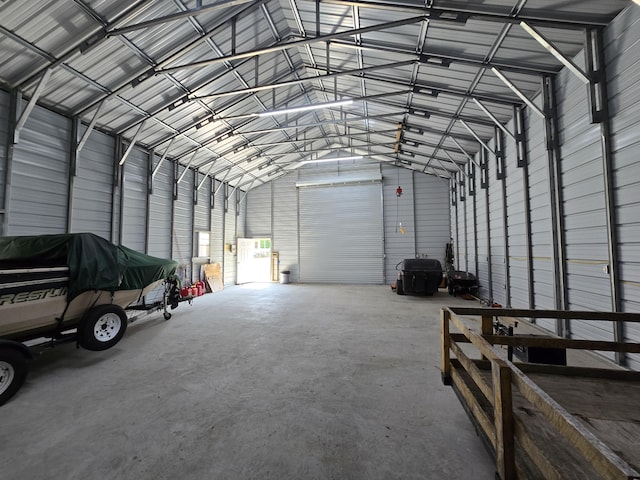 N705 Woods Rd, Saint Ignace, MI 49781 - garage featuring metal wall